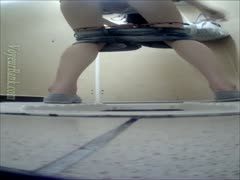 On a covert livecam, honey with white, pale skin reveals her wazoo naked from behind.